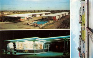 CORPUS CHRISTI Texas TX ~ CATALINA MOTEL  Night~Pool~Bay  ROADSIDE 1959 Postcard