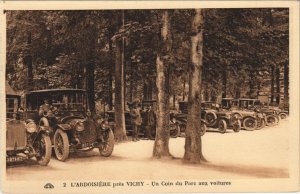 CPA the ardoisiere pres vichy - a corner of the park with cars (1220875) 