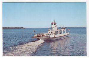 Gov Muskie Ferry Boat Penobscot Bay Lincolnville Beach Maine postcard