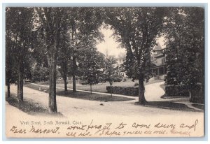 c1906 Scenic View West Street South Norwalk Connecticut Vintage Antique Postcard