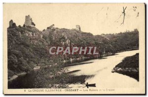 Old Postcard Ilustre Creuse Crozant Ruins And Creuse