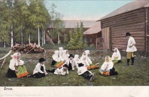 Sweden Orsa Locals In Traditional Costume