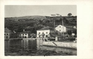 croatia, JABLANAC, Harbour Scene, Quay, Suratiste Babic (1930s) RPPC Postcard