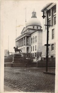 G52/ Boston Massachusetts RPPC  c1910 Beacon Hill Hooker Monument 4