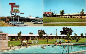 Vtg California CA Tulare Inn Motel Perry's Coffee Shop 1960s View Postcard
