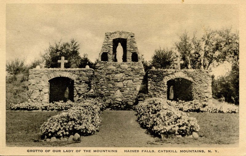 NY - Haines Falls. Grotto of Our Lady of the Mountains