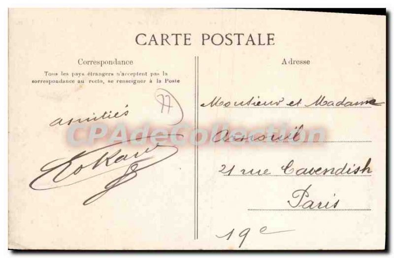 Old Postcard Melun The Stone Bridge