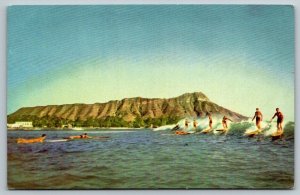 Surf Riding  Union 76 Oil Company  Hawaii   Postcard
