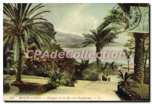 Old Postcard Monte Carlo Echappee Sea to Roquebrune