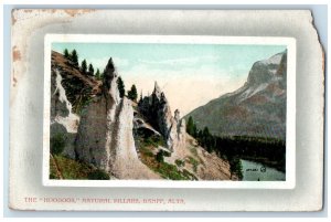 1912 The Hoodoos Natural Pillars Banff Alberta Canada Antique Postcard