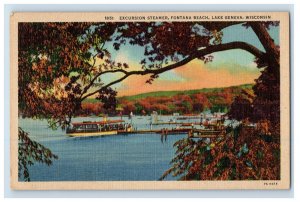 C. 1915-20 Excusion Steamer Lake Geneva Wisconsin Postcard F135E