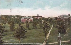 Maine Lewiston Bates College Campus From Science Hall 1918