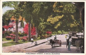 Postcard Parliament Street Nassau Bahamas