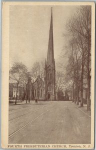 TRENTON NJ FIRST PRESBYTERIAN CHURCH ANTIQUE POSTCARD