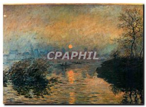 Modern Postcard Claude Monet Sunset has Lavacourt Musee du Petit Palais Paris