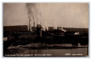 RPPC Puget Sound Mill and Lumber Co Bellingham Washington WA UNP Postcard Y15