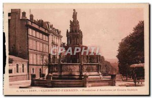 Old Postcard Clermont Ferrand Fontaine d & # 39Amboise Learning Sablon