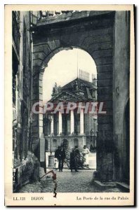 Old Postcard Dijon La Porte from Palace Street