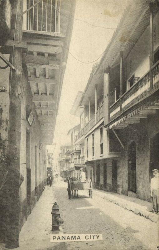 panama, PANAMA CITY, Street Scene, Horse Cart (1920s)