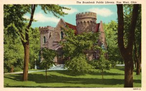 Vintage Postcard 1920's View of The Brumback Public Library Van Wert Ohio OH