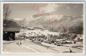 c1920s Riezlern, Austria Winter RPPC Waldemar Petersen Haus Real Photo PC A141
