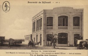 djibouti, DJIBOUTI, Maison R. Vorperian Curiosity Shop (1920s) Postcard