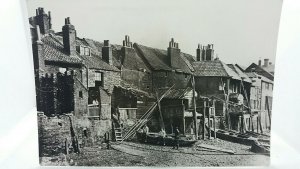 Postcard Lambeth Riverside Before Construction of Embankment Looking to Vauxhall