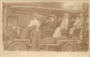 RPPC SEEING DENVER COLORADO CAR TOURS REAL PHOTO POSTCARD (c. 1920)