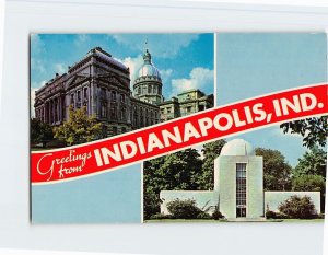 Postcard Greetings from Indianapolis, Indiana