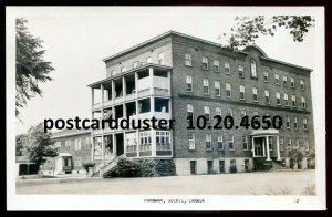 h5067 - FARNHAM Quebec 1940s Street View. Real Photo Postcard by Rumsey