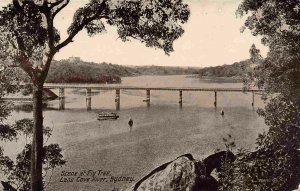 Scene at Fig Tree Lane Cove River Bridge Sydney Australia 1905c postcard