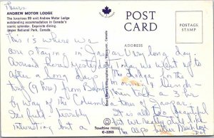 Postcard MOTEL SCENE Jasper Alberta AB AK2542
