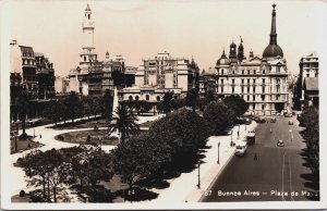 Argentina Buenos Aires Plaza de Mayo Vintage RPPC C077