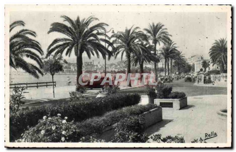 Old Postcard The Cote d & # 39Azur Cannes Croisette Boulevard