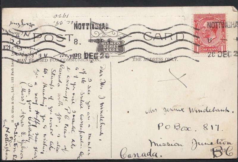 Genealogy Postcard Family History Windebank, Canada - Mission Junction  BH5042