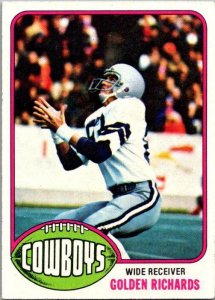 1976 Topps Football Card Golden Richards Dallas Cowboys sk4333