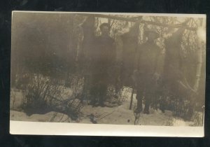 RPPC LEWISTON MONTANA BEAR HUNTING ;HUNTERS VINTAGE REAL PHOTO POSTCARD