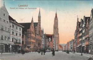 BG19252 landshut altstadt mit rathaus und marlinskirche   germany