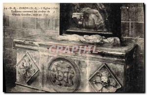 Old Postcard Oiron L & # 39eglise tomb containing the ashes of Gouffier