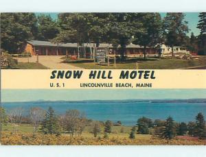 Pre-1980 SNOW HILL MOTEL Lincolnville Beach Maine ME s8823