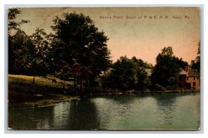 Kane's Pond South of P&E Railroad Kane Pennsylvania PA 1909 DB Postcard R19