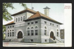 Post Office Outside Lewiston ME Used c1907