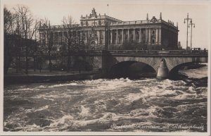 Sweden Stockholm Horrstrom och Riksdagshuset Vintage RPPC C145