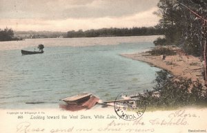 Vintage Postcard 1905 Looking Toward West Shore White Lake New York Rotograph NY