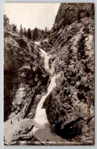 Seven Falls So Cheyenne Canon Colorado Springs RPPC Sanborn Unp Postcard L26