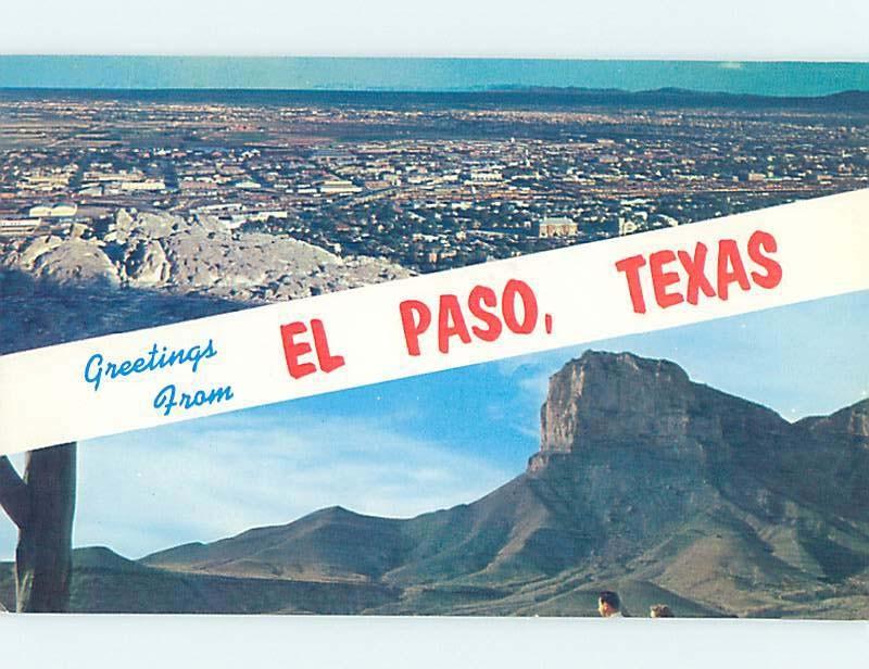 Unused Pre-1980 PANORAMIC VIEW El Paso Texas TX i0161