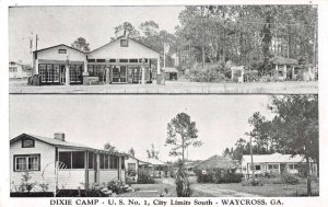 Waycross Georgia Dixie Camp Gas Station Vintage Postcard AA39873