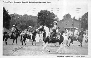 Vivian White, Champion Cowgirl, Sitting Pretty in Grand Entry Cowgirls 1944 p...