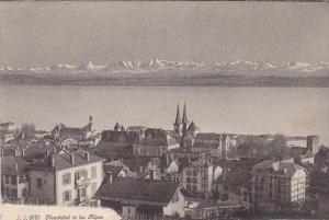 Switzerland Neuchatel et les Alpes