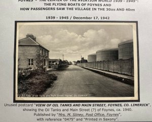 Mint Real Picture Postcard RPPR Oil Tanks & Main Street Foynes Ireland